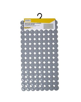 Βεντούζα μπάνιου κύκλοι γκρι pvc Ε-2889 38*36εκ