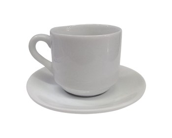 Φλυτζάνι καφέ στοιβαζόμενο 150ml με πιατάκι